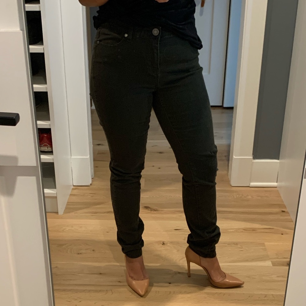 Olive Green Stretch mid rise Jeans